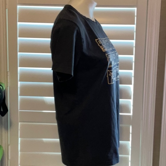 Black Graphic Tee with Faces - Picture 2 of 10